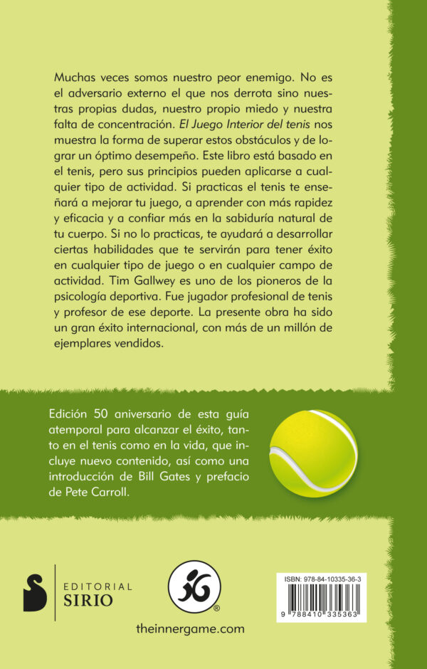 JUEGO INTERIOR DEL TENIS, EL. EDICIÓN 50 ANIVERSARIO - Imagen 3